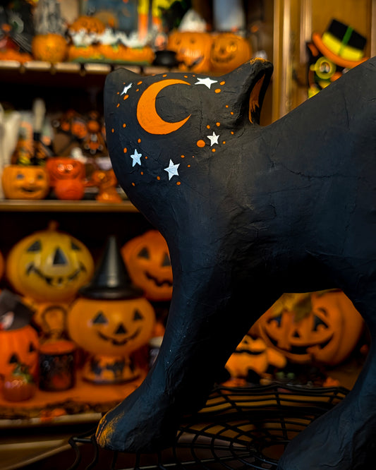 Large Hissing Paper Mache Cat