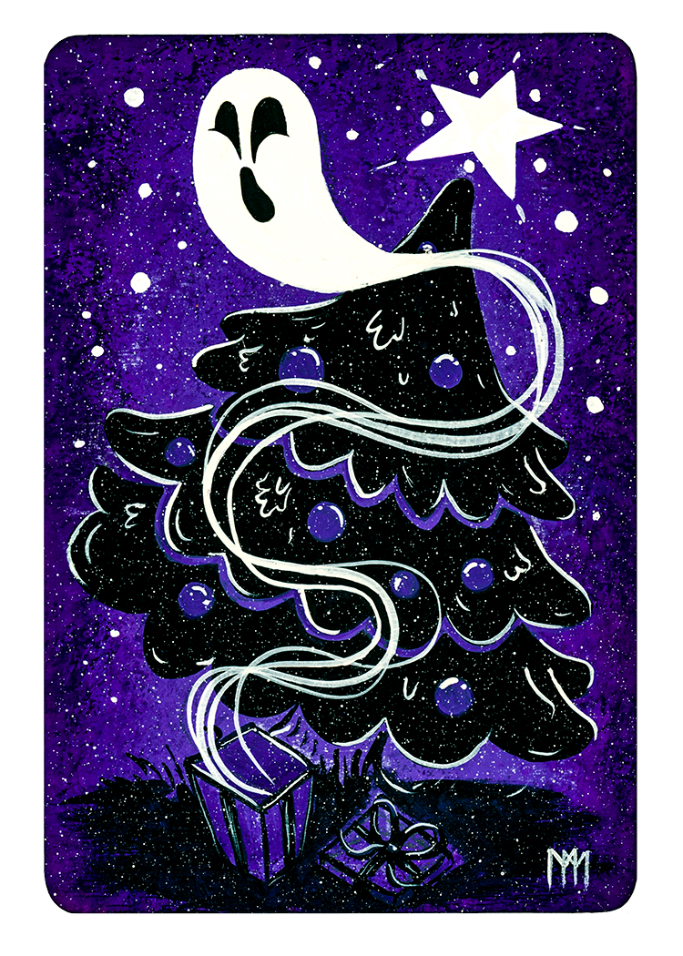Purple Yule Ghost Print