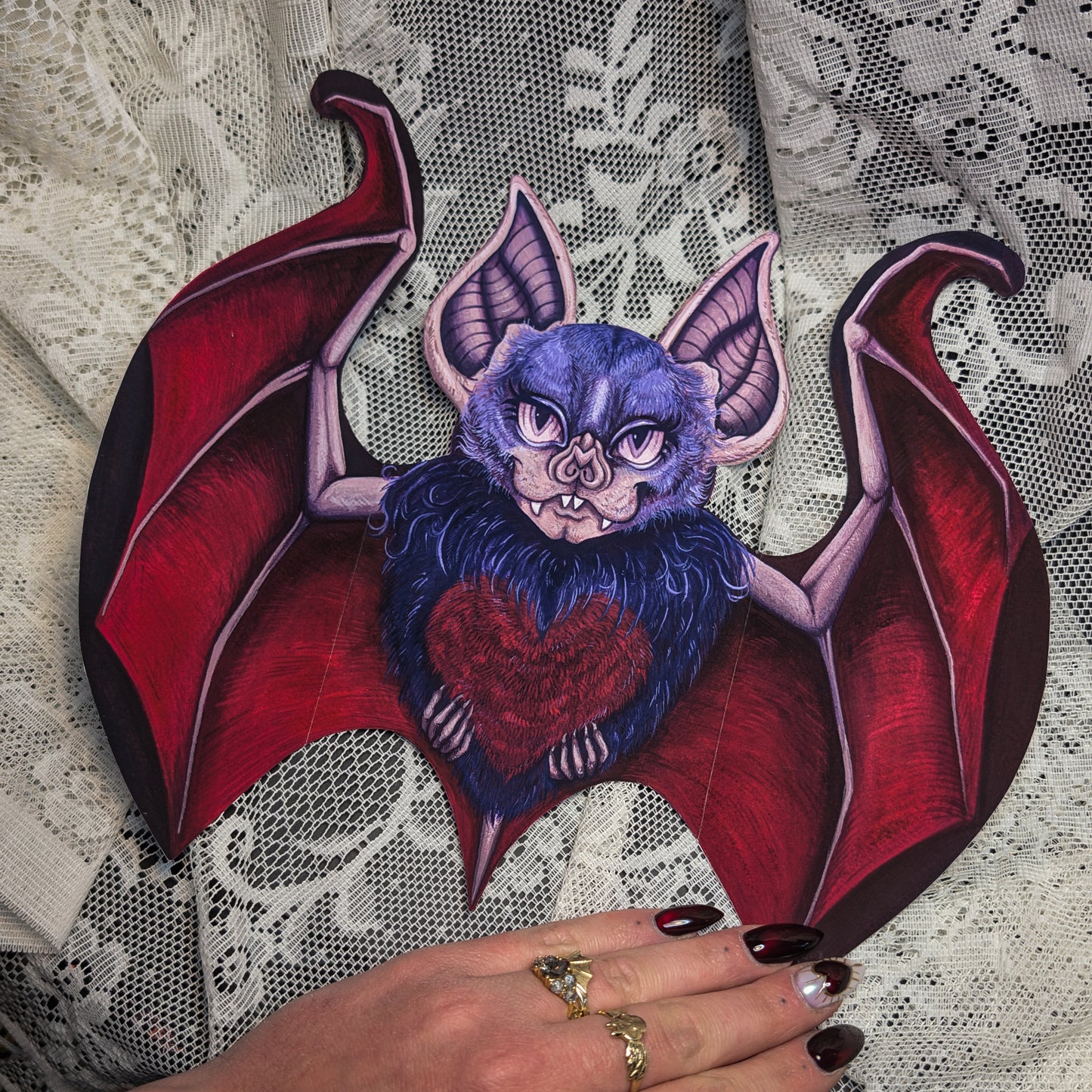 Nocturna, Bearer of Valentines - Greeting Card