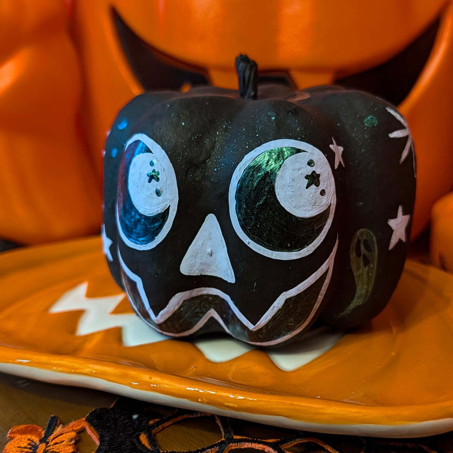 Ghostly Sky Jack Pumpkin BB Decoration