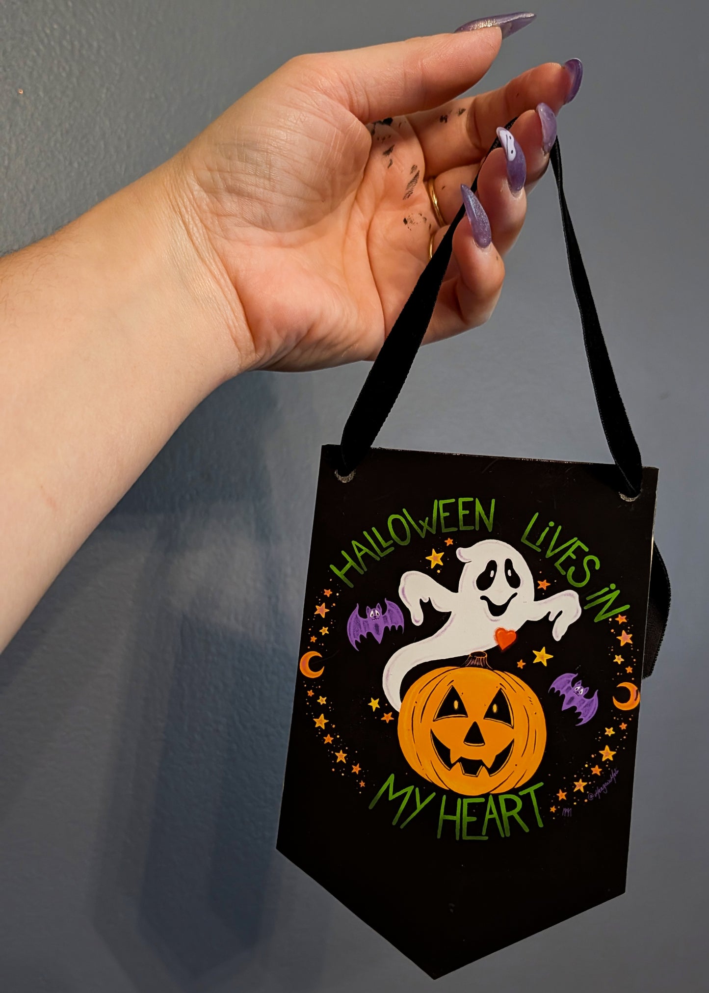 Halloween Lives in My Heart Halloween Pennant