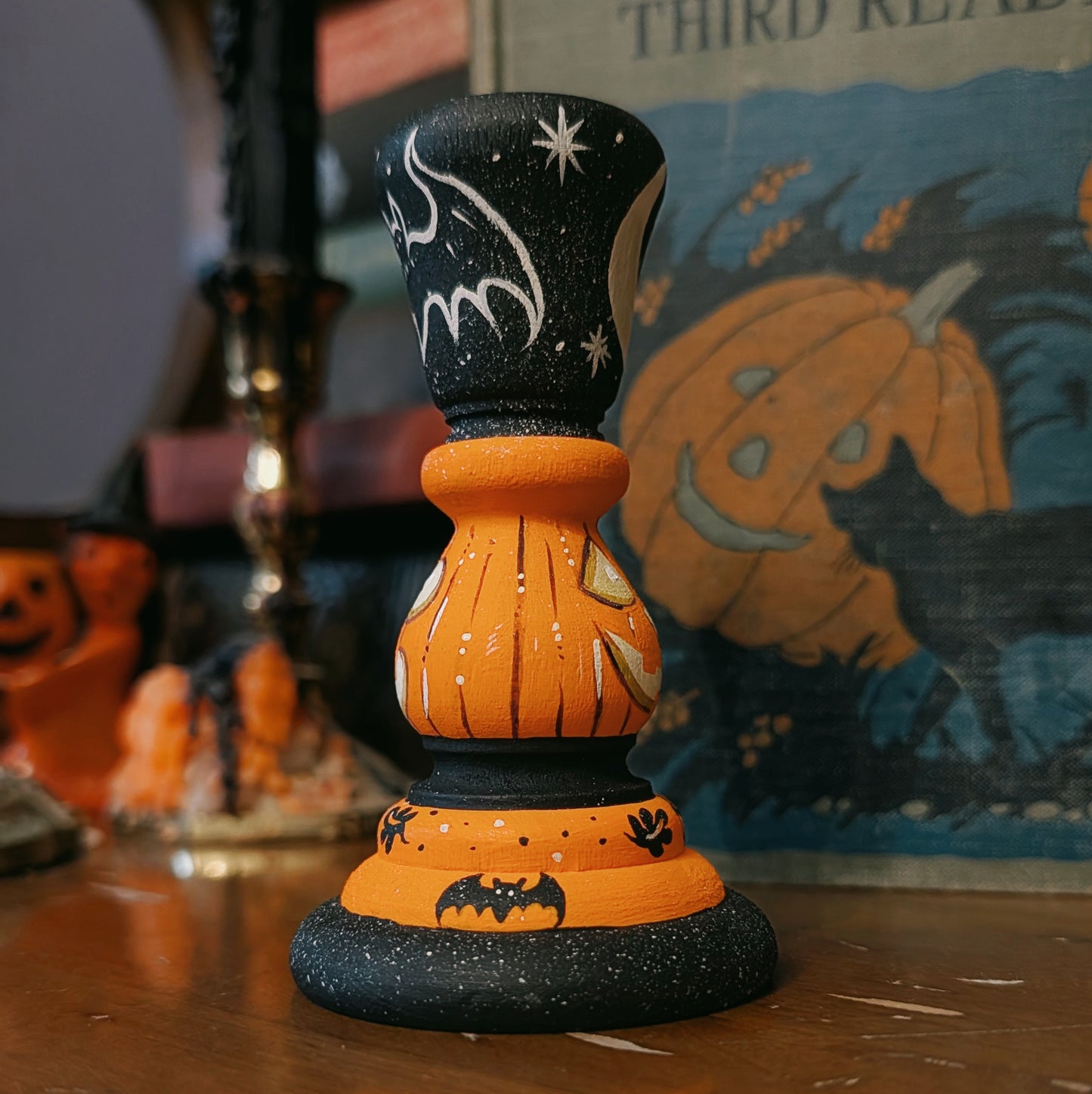 Jack O Lantern Small Candlestick