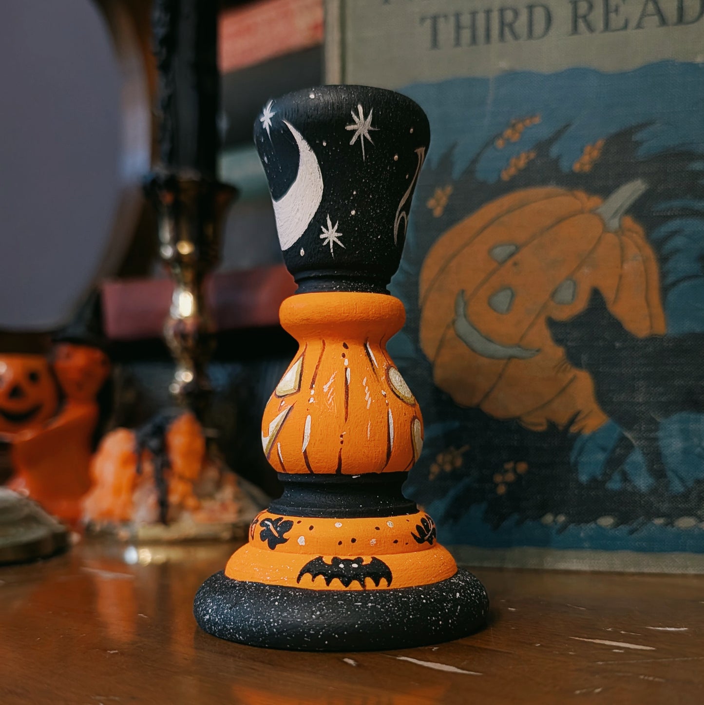 Jack O Lantern Small Candlestick
