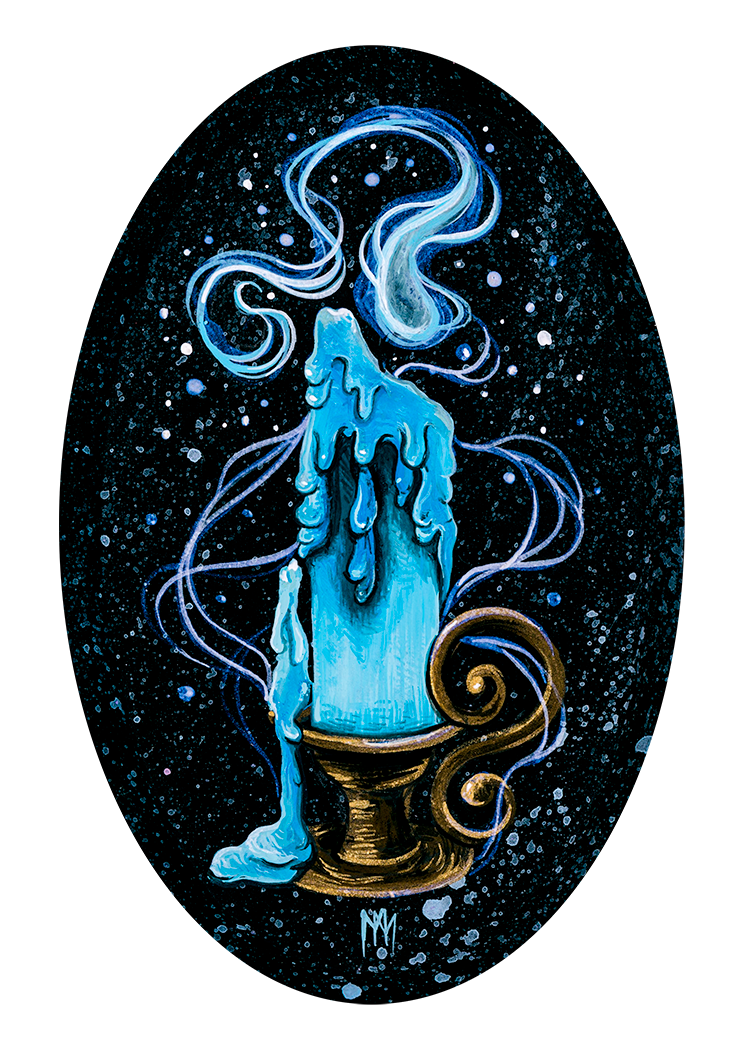 Blue Ghost Candle Giclee Print