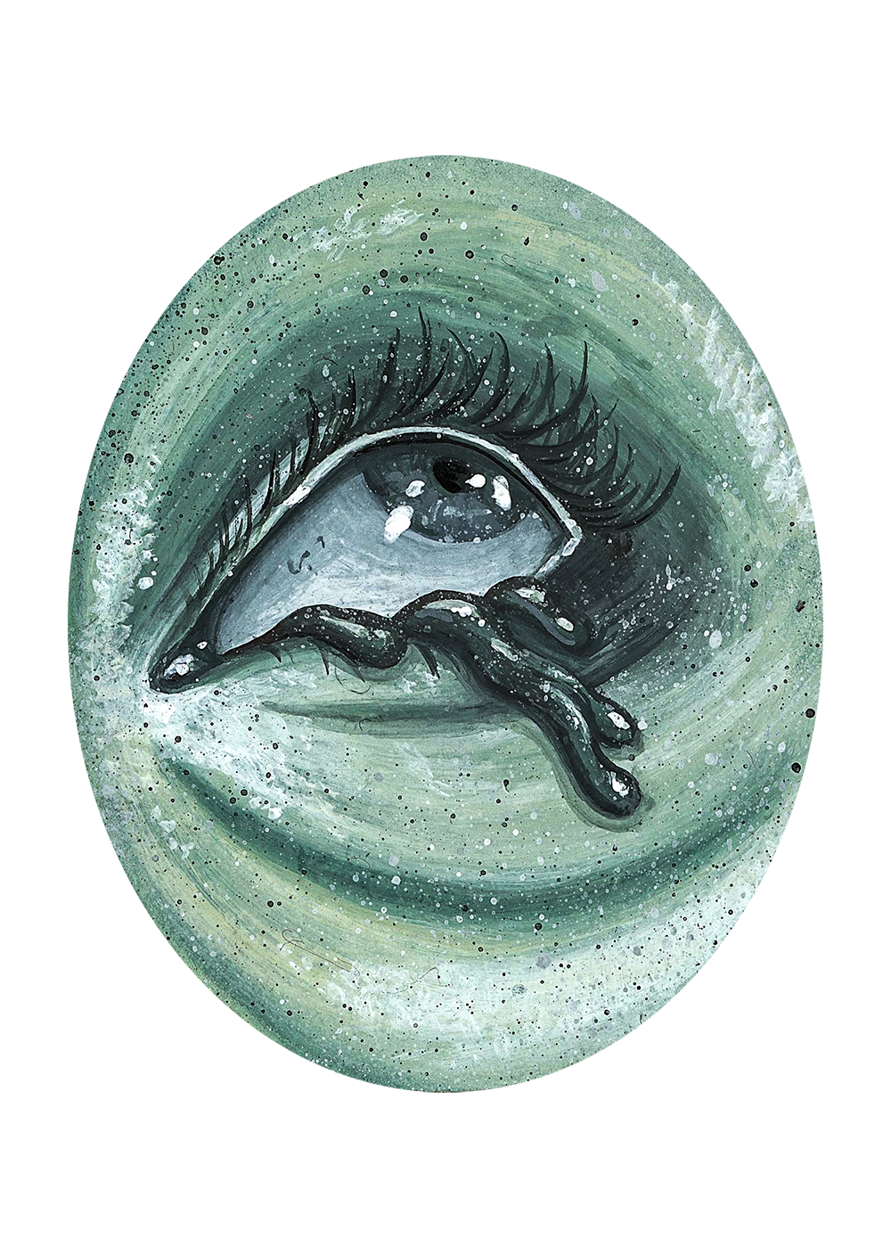 Ghostly Eye 4 Small Framed Print