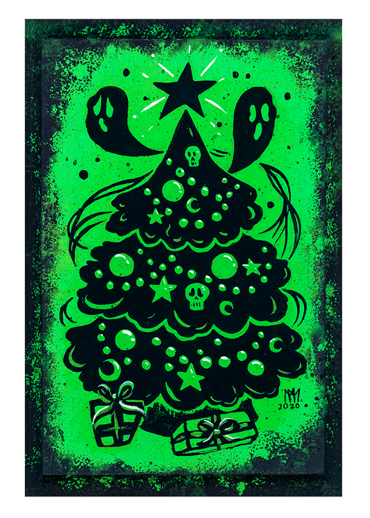 Green Yule Ghost Print