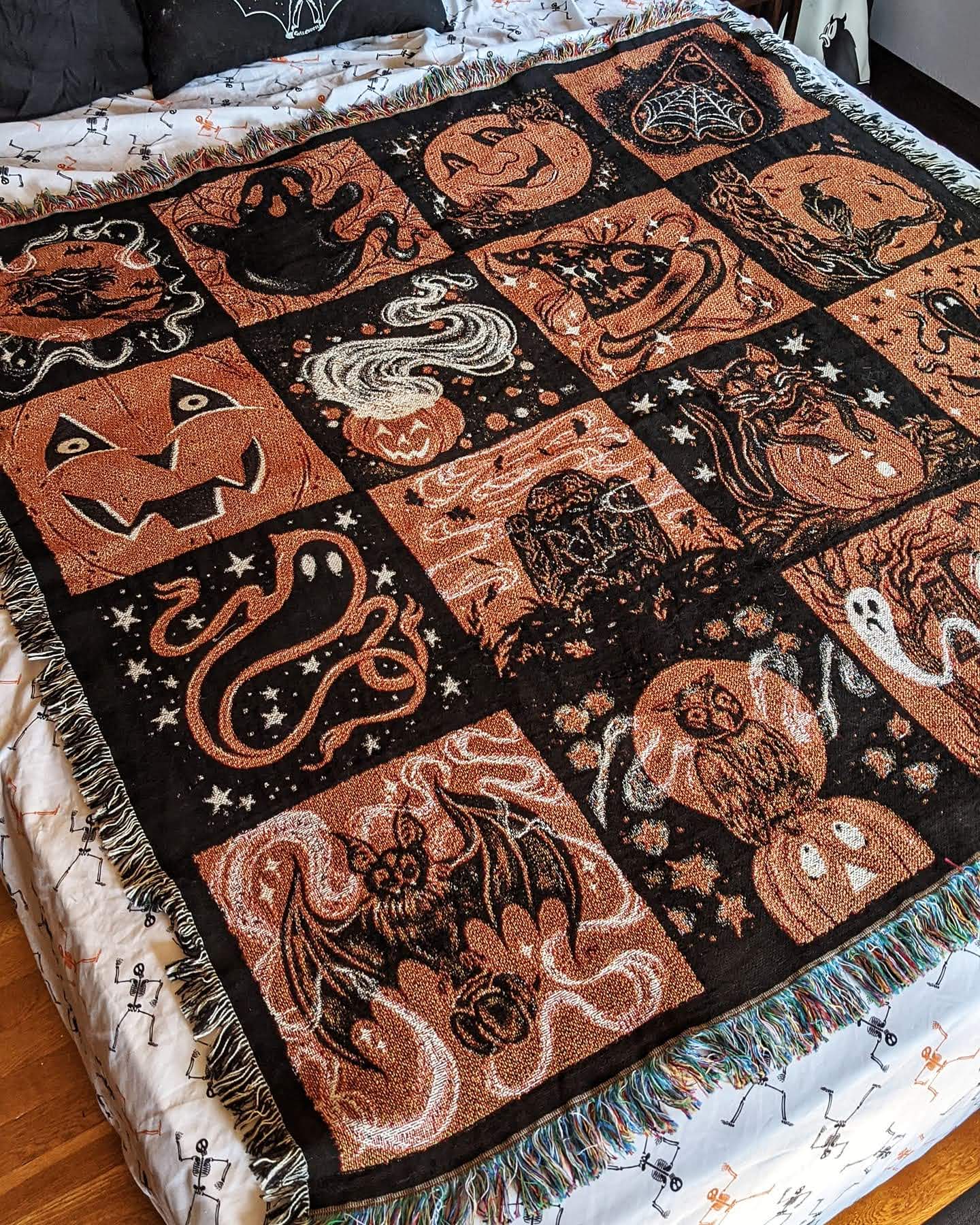 Halloween Friends Tapestry Blanket