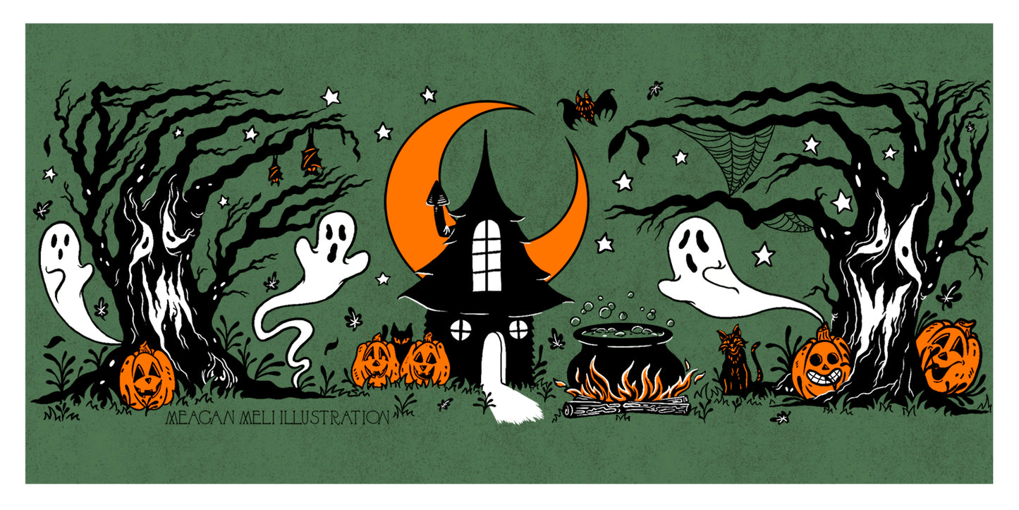 Hallowe'en At The Witches Forest Giclee Print